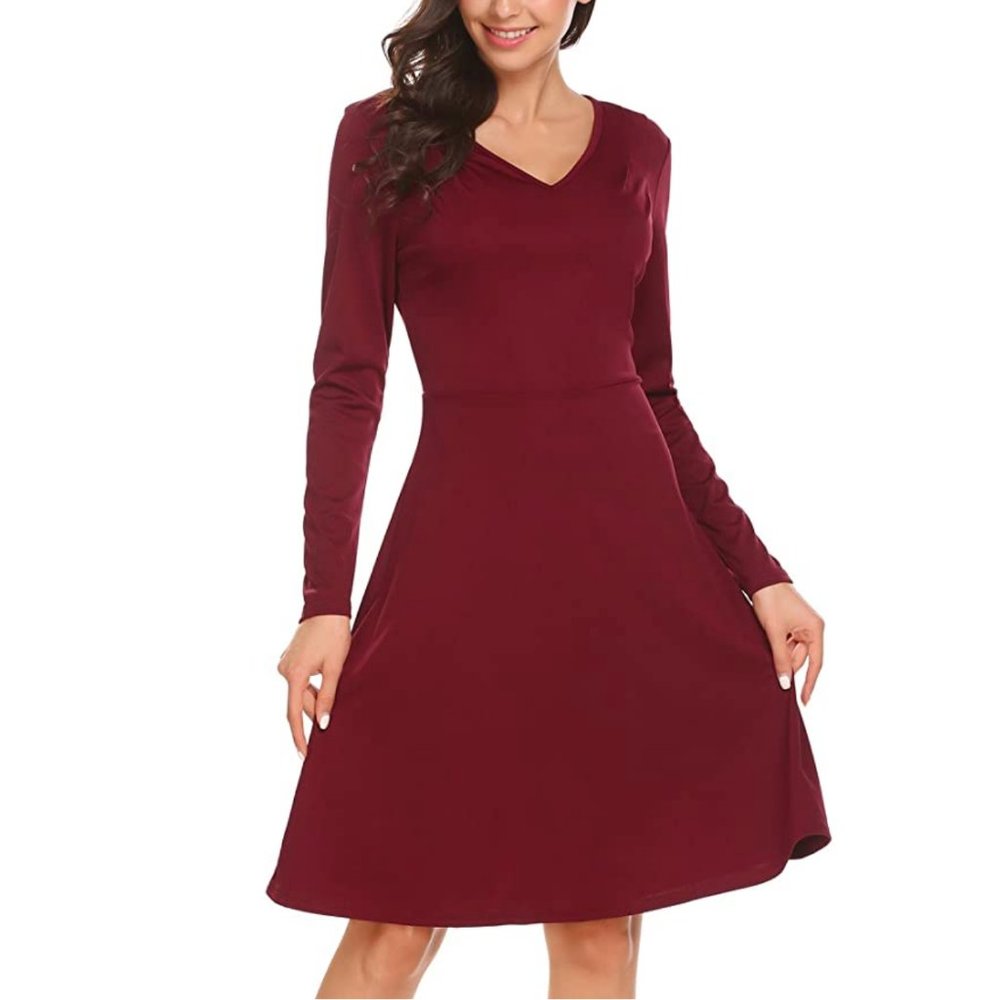 Burlady Womens Casual Long Sleeve Velvet Solid A-L